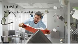  Presentation with education school literature reading - Cool new PPT layouts with reading as self education mixed backdrop and a light gray colored foreground