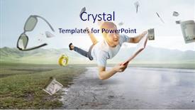  Presentation with self - Cool new PPT theme with reading as self education mixed backdrop and a sky blue colored foreground