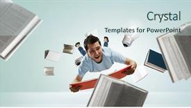  Presentation with self - PPT layouts with reading as self education mixed background and a sky blue colored foreground