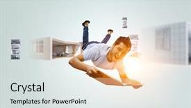  Presentation with education school literature reading - Slide deck featuring reading as self education mixed background and a sky blue colored foreground