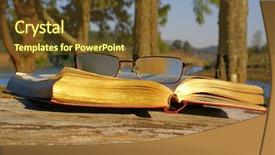  Presentation with reading - Presentation enhanced with reading-at-lake-side background and a tawny brown colored foreground