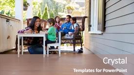  Presentation with family reading - Presentation consisting of reading books and playing game background and a coral colored foreground