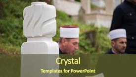  Presentation with islam funeral - PPT layouts consisting of reading by imam on islam background and a tawny brown colored foreground