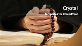  Presentation with reading bible - Cool new PPT theme with reading from the holy bible backdrop and a black colored foreground