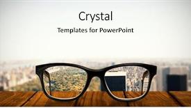  Presentation with new york - Slide deck consisting of reading glasses against new york background and a cream colored foreground