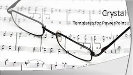  Presentation with music sheets - Presentation theme consisting of  background and a  colored foreground