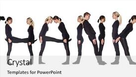  Presentation with black people - Theme consisting of people forming the word 'thank background and a light gray colored foreground