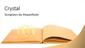  Presentation with pluma history old paper scroll - Slides enhanced with reading human caracter - paper cut family symbol background and a white colored foreground