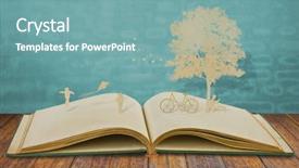  Presentation with play children - Theme with reading human caracter - paper cut of children play background and a seafoam green colored foreground