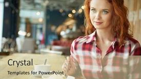  Presentation with book glasses - Colorful theme enhanced with reading interesting book in cafe backdrop and a  colored foreground