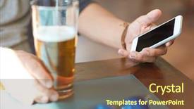  Presentation with technology - Amazing presentation theme having reading message at bar backdrop and a tawny brown colored foreground