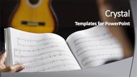  Presentation with guitar - Cool new presentation design with reading musical chords with guitar backdrop and a wine colored foreground