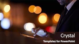  Presentation with search button searching information online - PPT layouts enhanced with reading news in the net background and a wine colored foreground