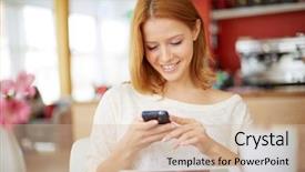  Presentation with sms - Presentation theme enhanced with reading sms on the phone background and a soft green colored foreground