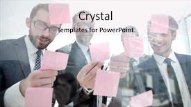  Presentation with sticky notes - Audience pleasing slide deck consisting of reading sticky notes on glas backdrop and a lemonade colored foreground