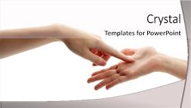  Presentation with white coloured lines - Cool new presentation with reading the lines hand isolated backdrop and a white colored foreground