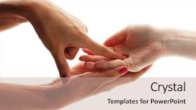  Presentation with reading - Slides featuring reading the lines hand background and a coral colored foreground