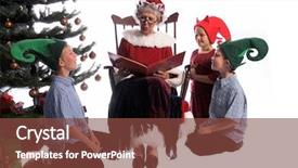  Presentation with children story - Colorful presentation design enhanced with close-up of a lot of red-yellow dahlias backdrop and a red colored foreground