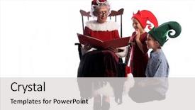  Presentation with children story - Cool new slides with close-up of a beautiful red dahlia backdrop and a coral colored foreground