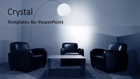  Presentation with modern elegant - Presentation enhanced with reading theme - waiting room with elegant modern background and a light blue colored foreground