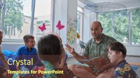  Presentation with school elementary - PPT layouts consisting of reading-time-in-an-elementary background and a tawny brown colored foreground