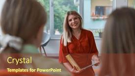  Presentation with school elementary - Presentation having reading-time-in-an-elementary background and a tawny brown colored foreground