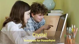  Presentation with exercise kids kid doing fitness - Presentation design enhanced with reading writing - kids doing homework background and a violet colored foreground