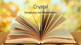  Presentation with reading - Theme enhanced with reading writing - opened book on bright background background and a  colored foreground