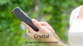  Presentation with mobil home park - Colorful theme enhanced with reading writing funny - young girl looks at mobile backdrop and a  colored foreground