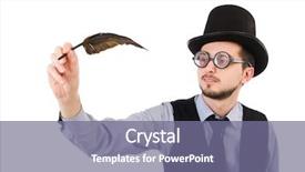  Presentation with hat - Beautiful theme featuring reading writing funny - young man in hat isolated backdrop and a violet colored foreground