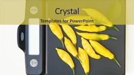  Presentation with peppers - Colorful presentation theme enhanced with readout - scale with hot lemon peppers backdrop and a  colored foreground