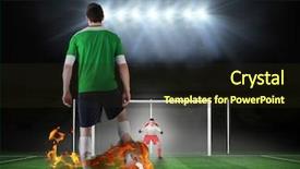  Presentation with football - Amazing presentation design having ready aim fire - composite image of football player backdrop and a  colored foreground