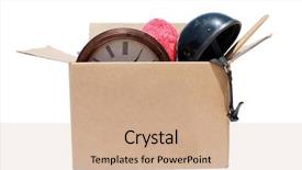  Presentation with text box - PPT layouts having ready for a garage sale background and a coral colored foreground