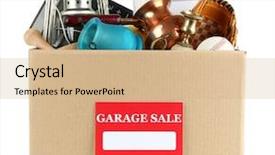  Presentation with ready - Cool new presentation theme with ready for a garage sale backdrop and a coral colored foreground