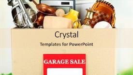  Presentation with ready - PPT theme featuring ready for a garage sale background and a lemonade colored foreground