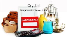  Presentation with yard sale - Presentation with ready for a garage sale background and a white colored foreground