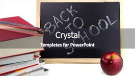  Presentation with school kids reading books - Cool new slide deck with ready for back to school backdrop and a dark gray colored foreground