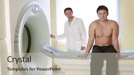  Presentation with loyality patient - Cool new presentation theme with ready for ct cat scan backdrop and a soft green colored foreground