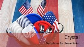  Presentation with red white blue - Slide deck with ready for fourth of july background and a red colored foreground