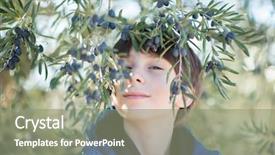  Presentation with olive trees garden mediterranean olive - Audience pleasing theme consisting of ready for harvest smiling teen backdrop and a gray colored foreground