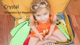  Presentation with kids travel - Beautiful presentation featuring ready for travel backdrop and a yellow colored foreground