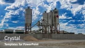  Presentation with concrete ready mix - Presentation design featuring ready-mix-concrete-plans background and a gray colored foreground