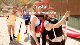  Presentation with rafting - Beautiful presentation theme featuring ready rafting fun team backdrop and a red colored foreground