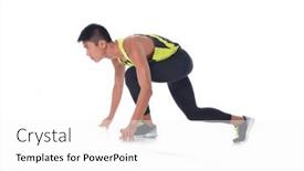  Presentation with ready - Slide set featuring ready-steady-go-man-sportsman and a white colored foreground