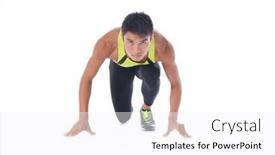  Presentation with ready - Theme enhanced with ready-steady-go-man-sportsman and a white colored foreground