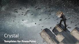  Presentation with challenge - Audience pleasing slides consisting of ready to challenge it all mixed media backdrop and a gray colored foreground