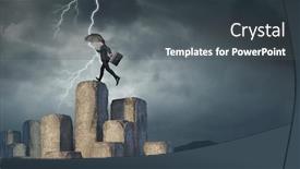  Presentation with challenge - Colorful slides enhanced with ready to challenge it all mixed media backdrop and a dark gray colored foreground