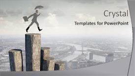  Presentation with challenge - Presentation design featuring ready to challenge it all mixed media background and a light gray colored foreground