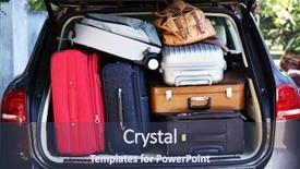  Presentation with ready - Slide deck featuring ready to depart for holiday background and a ocean colored foreground