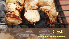  Presentation with charcoal - Amazing presentation theme having ready-to-eat-smoked-fresh backdrop and a tawny brown colored foreground